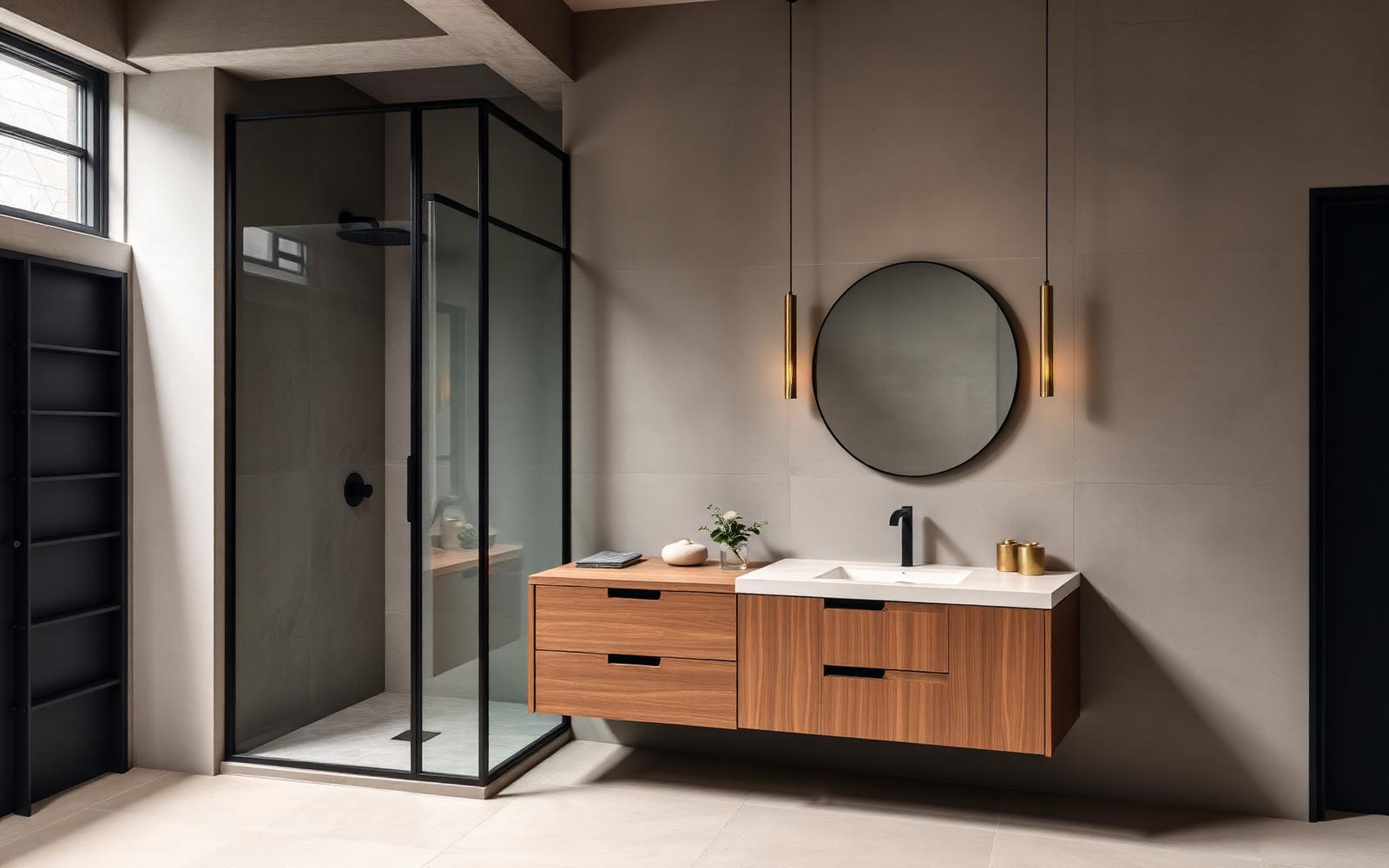 Industriële badkamer